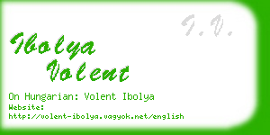 ibolya volent business card